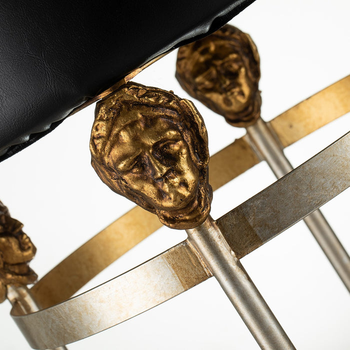 Lucas + McKearn SI1051 Bar Stool, Chrome/Gold