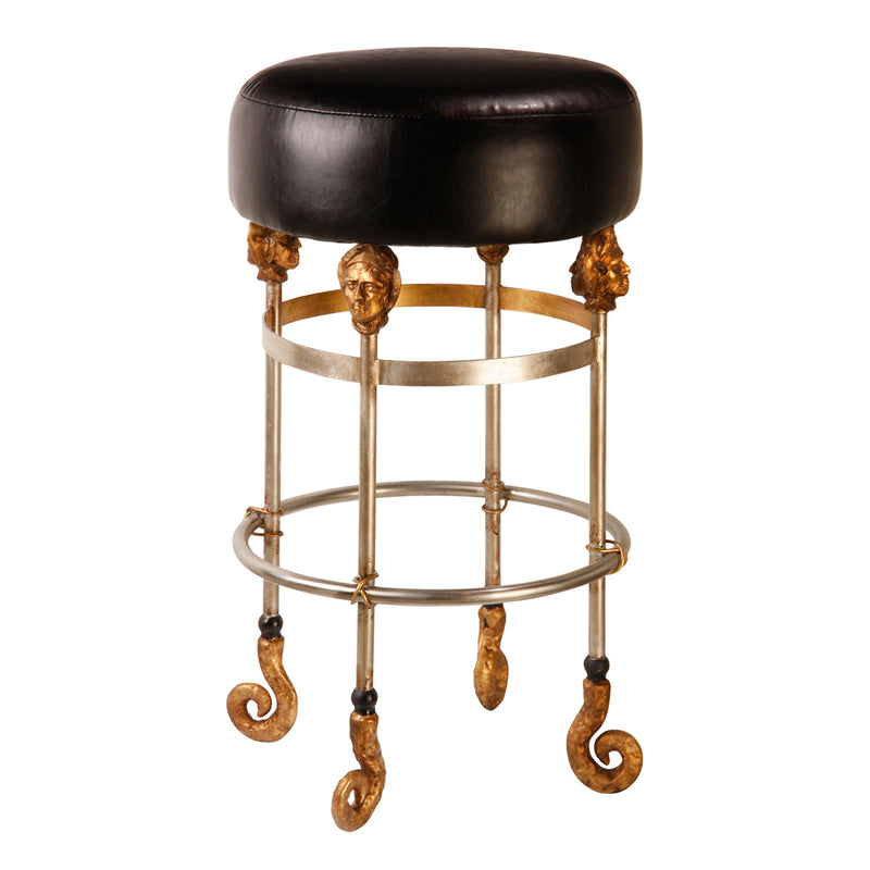 Lucas + McKearn SI1051 Bar Stool, Chrome/Gold
