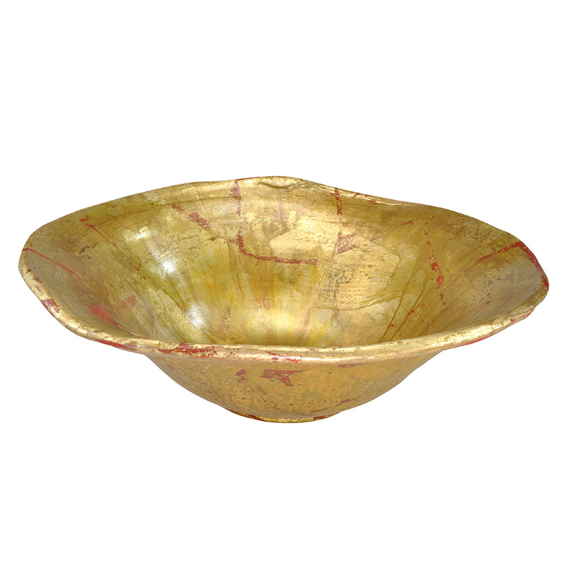 Lucas + McKearn SI1122 Bowl, Gold/Silver Leaf