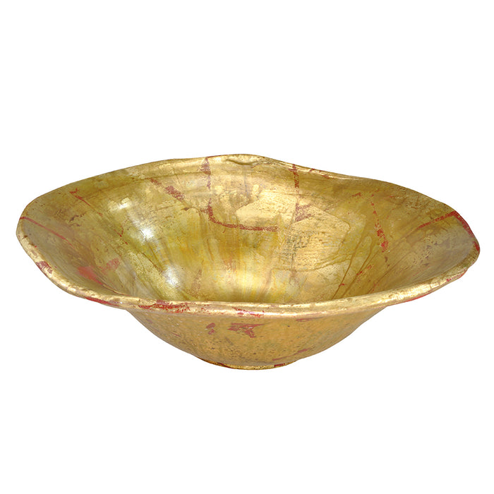Lucas + McKearn SI1122 Bowl, Gold/Silver Leaf
