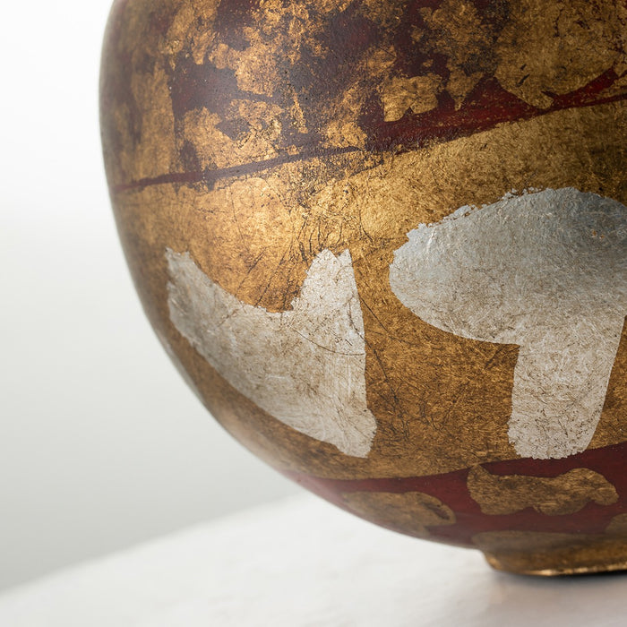 Lucas + McKearn SI-B1207 Bowl, Gold/Silver Leaf