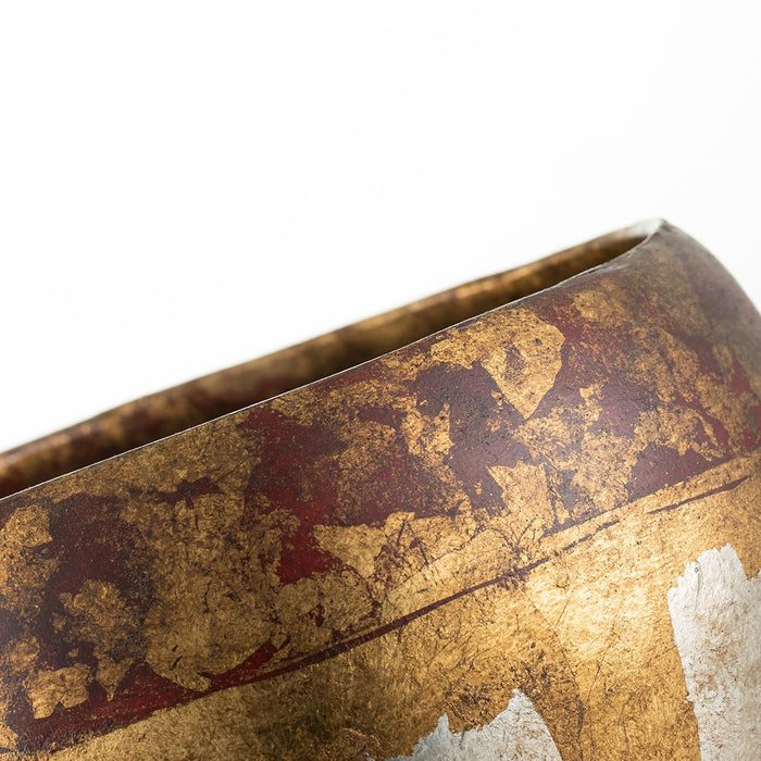 Lucas + McKearn SI-B1207 Bowl, Gold/Silver Leaf