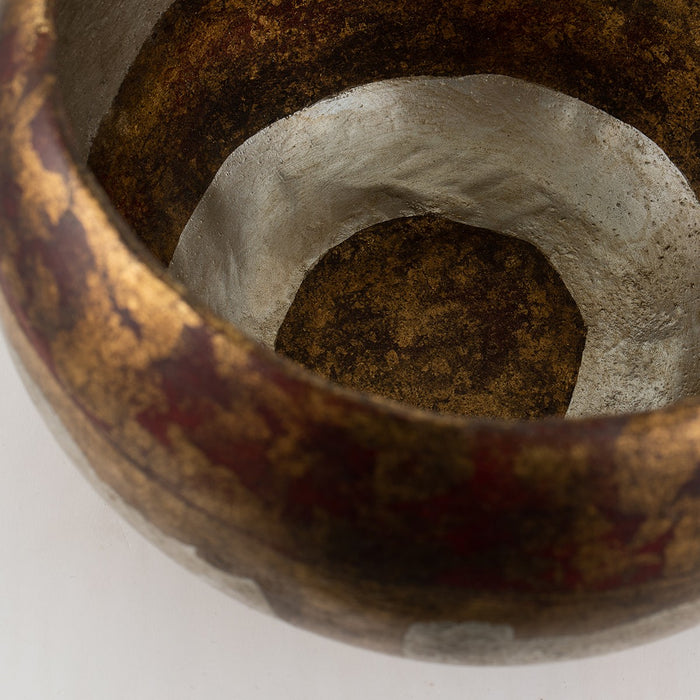Lucas + McKearn SI-B1207 Bowl, Gold/Silver Leaf