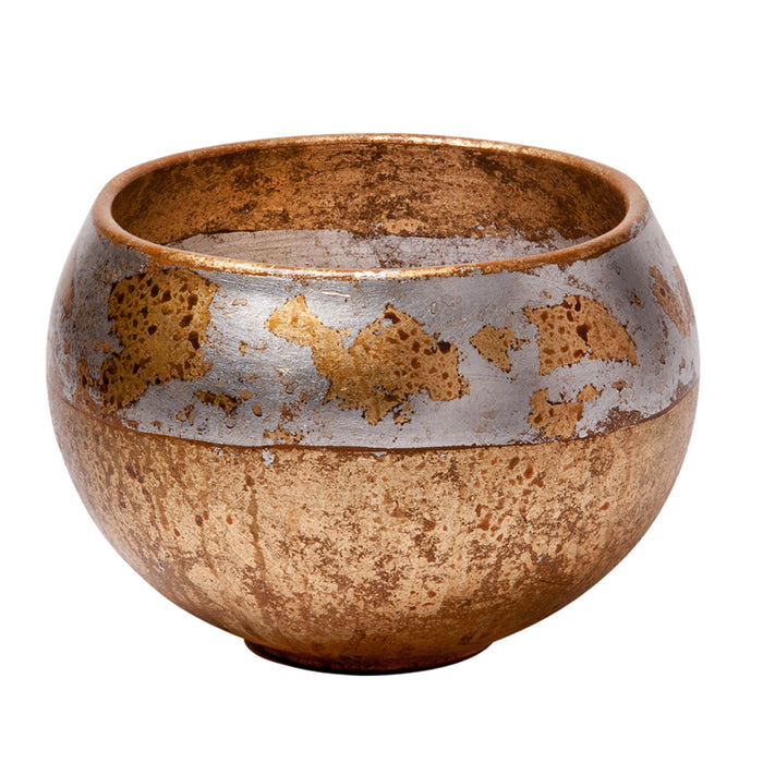 Lucas + McKearn SI-B1208 Bowl, Gold/Silver Leaf