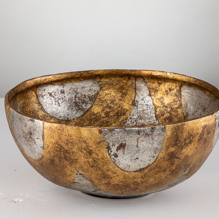Lucas + McKearn SI-B1209 Bowl, Gold/Silver Leaf