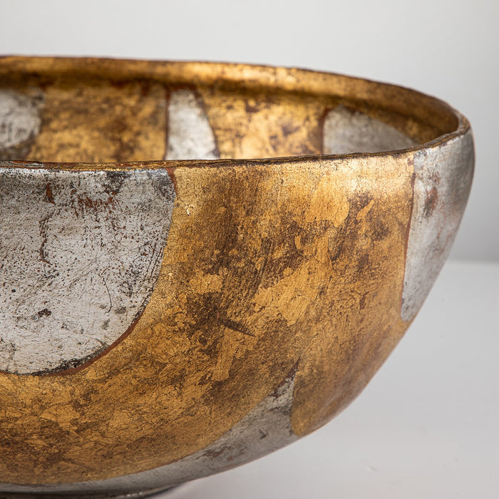 Lucas + McKearn SI-B1209 Bowl, Gold/Silver Leaf