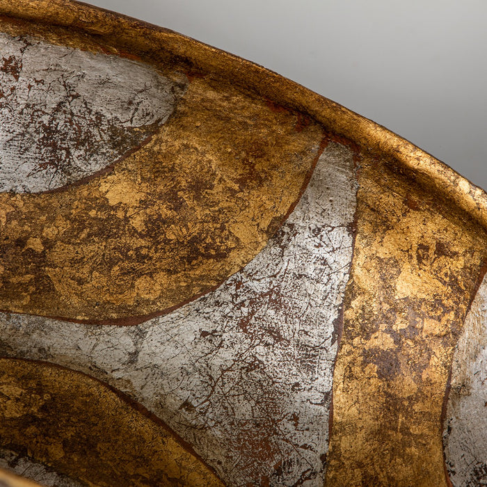 Lucas + McKearn SI-B1209 Bowl, Gold/Silver Leaf
