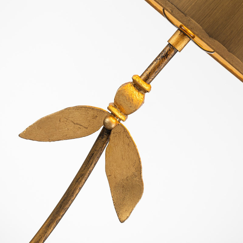 Lucas + McKearn TA1183 One Light Buffet Lamp, Gold Leaf/Base W/Leaf