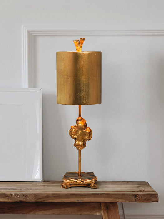 Lucas + McKearn TA1233 One Light Table Lamp, Gold Leaf