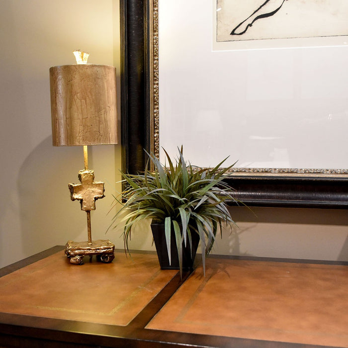 Lucas + McKearn TA1233 One Light Table Lamp, Gold Leaf