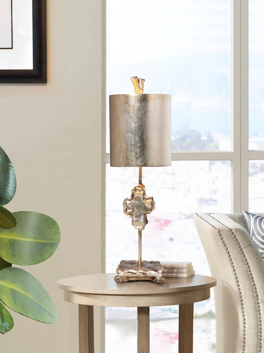 Lucas + McKearn TA1234 One Light Table Lamp, Silver Leaf