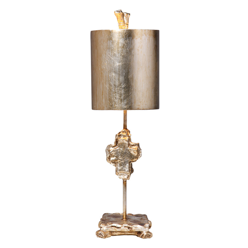 Lucas + McKearn TA1234 One Light Table Lamp, Silver Leaf