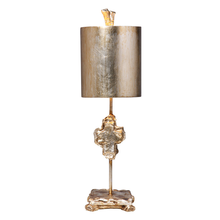 Lucas + McKearn TA1234 One Light Table Lamp, Silver Leaf