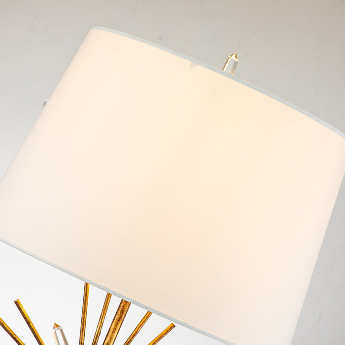 Lucas + McKearn TLM-1009 One Light Buffet Lamp, Distressed Gold Steel
