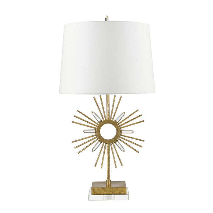 Lucas + McKearn TLM-1009 One Light Buffet Lamp, Distressed Gold Steel