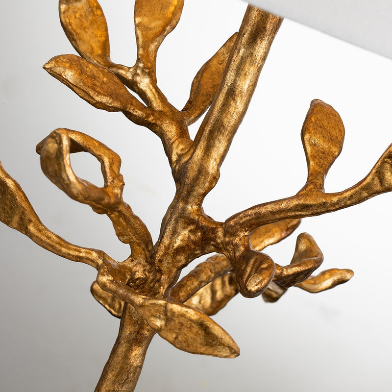 Lucas + McKearn TLM-1033 One Light Buffet Lamp, Distressed Gold Cast Metal