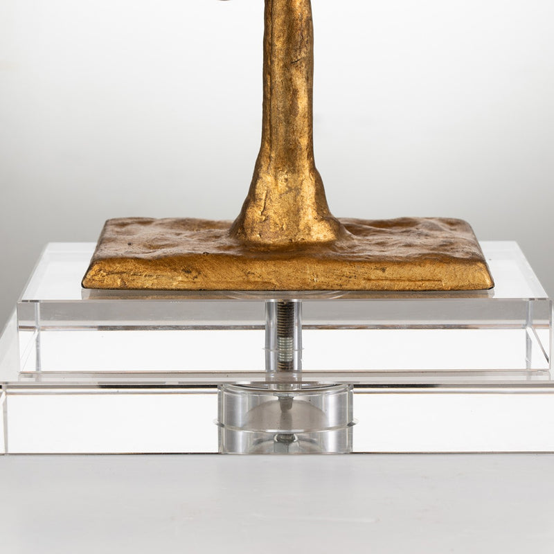 Lucas + McKearn TLM-1033 One Light Buffet Lamp, Distressed Gold Cast Metal