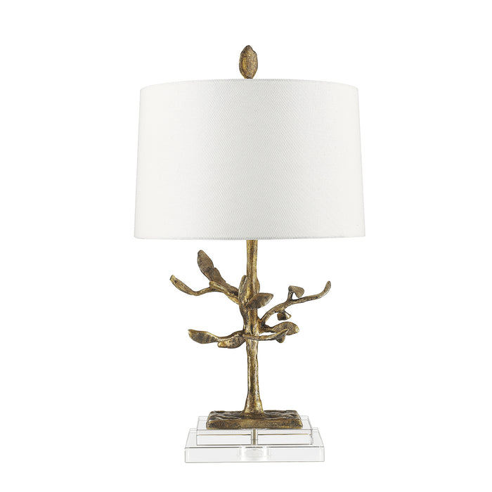 Lucas + McKearn TLM-1033 One Light Buffet Lamp, Distressed Gold Cast Metal