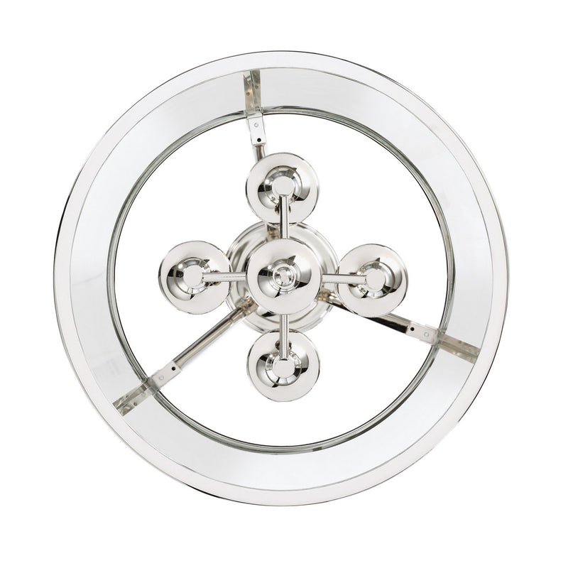 Quoizel BAW1716PK Four Light Semi-Flush Mount, Polished Nickel