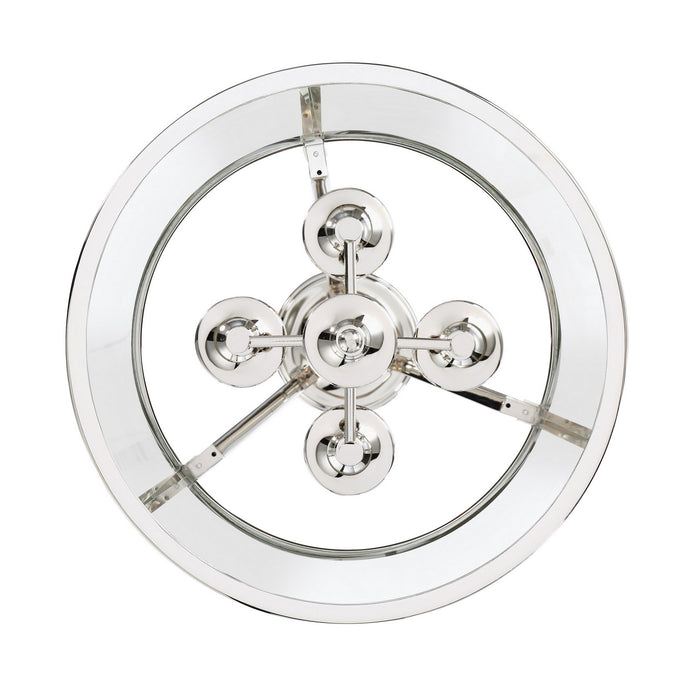 Quoizel BAW1716PK Four Light Semi-Flush Mount, Polished Nickel