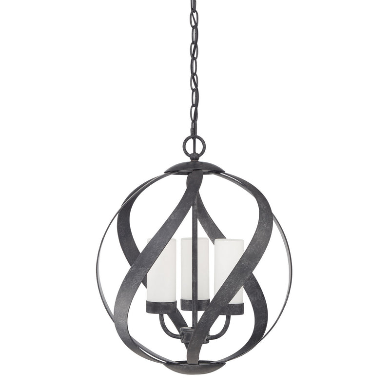 Quoizel BMS2816OK Three Light Pendant, Old Black Finish