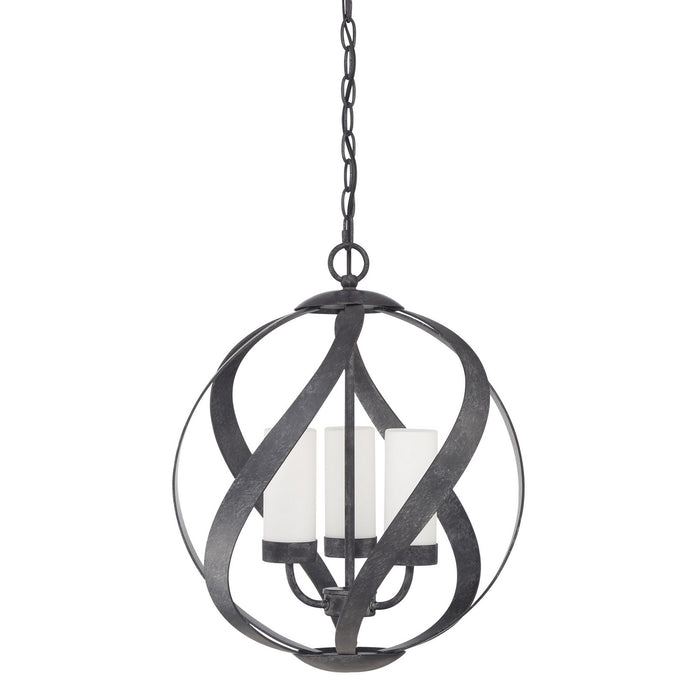 Quoizel BMS2816OK Three Light Pendant, Old Black Finish