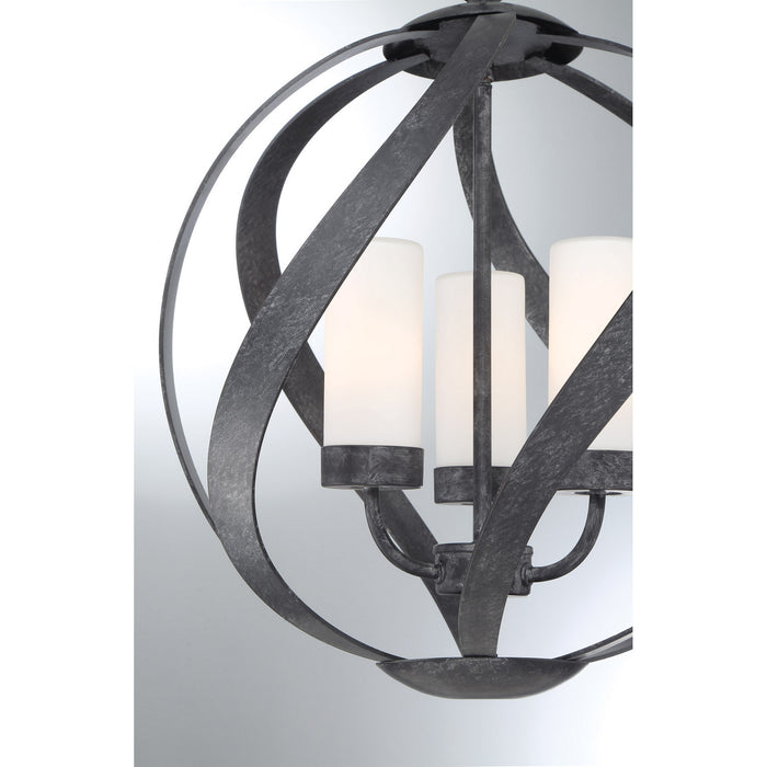 Quoizel BMS2816OK Three Light Pendant, Old Black Finish