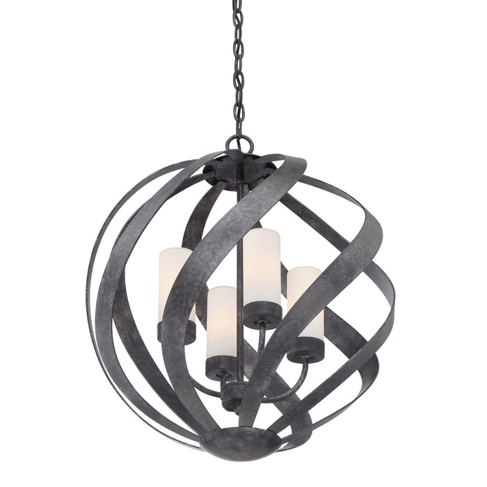 Quoizel BMS2820OK Four Light Pendant, Old Black Finish