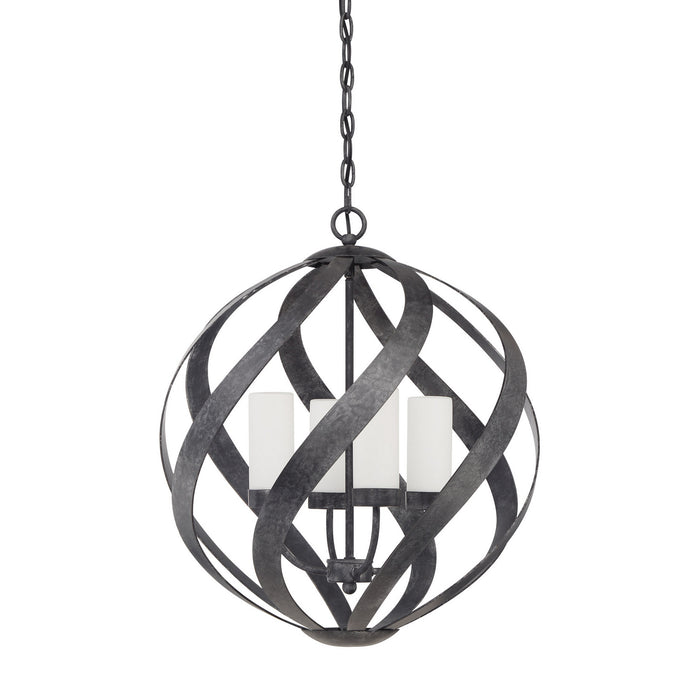 Quoizel BMS2820OK Four Light Pendant, Old Black Finish