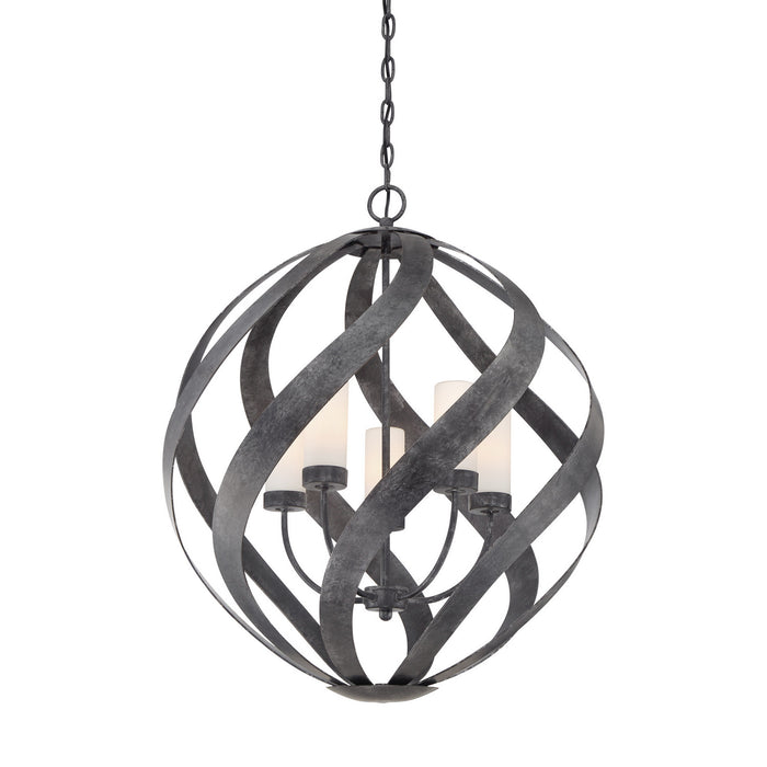 Quoizel BMS2826OK Five Light Pendant, Old Black Finish