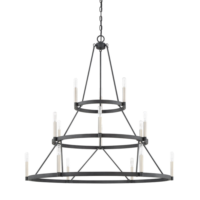Quoizel DOR5015MB 15 Light Chandelier, Mottled Black