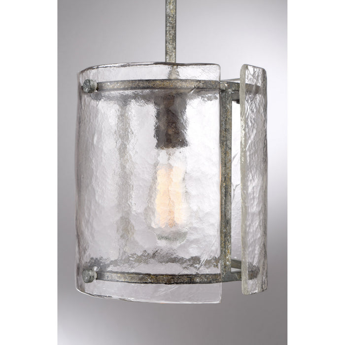 Quoizel FTS1509MM One Light Mini Pendant, Mottled Silver