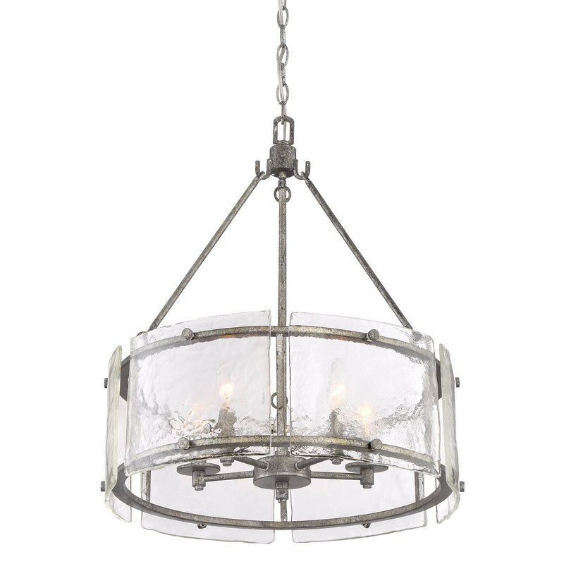 Quoizel FTS2821MM Five Light Pendant, Mottled Silver