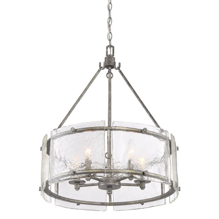 Quoizel FTS2821MM Five Light Pendant, Mottled Silver