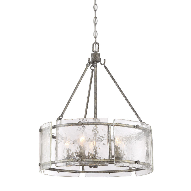 Quoizel FTS2821MM Five Light Pendant, Mottled Silver
