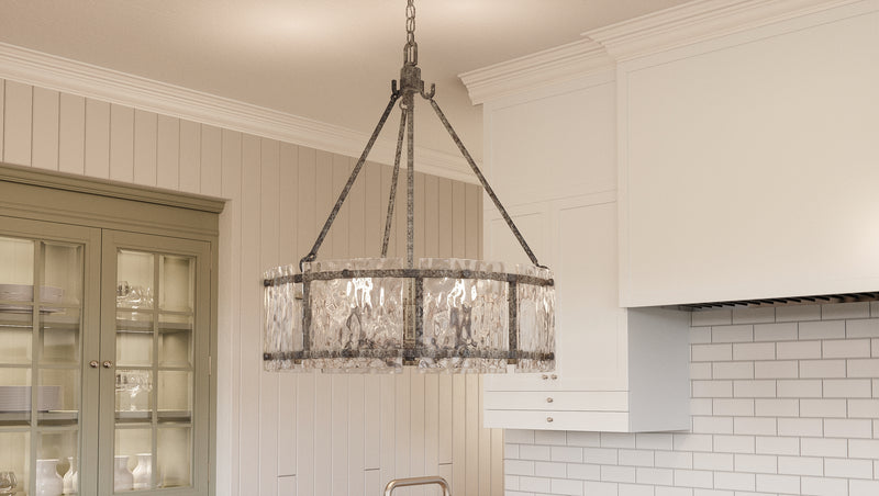 Quoizel FTS2821MM Five Light Pendant, Mottled Silver