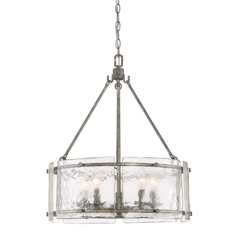 Quoizel FTS2821MM Five Light Pendant, Mottled Silver