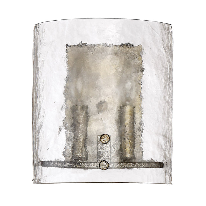 Quoizel FTS8802MM Two Light Wall Sconce, Mottled Silver