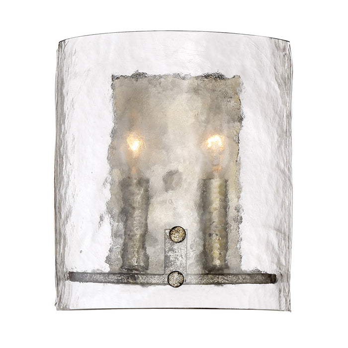 Quoizel FTS8802MM Two Light Wall Sconce, Mottled Silver