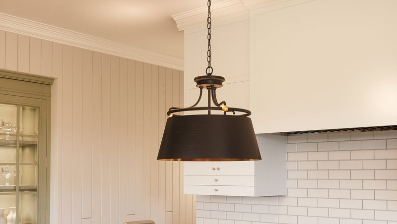 Quoizel FV2818WT Three Light Pendant, Western Bronze