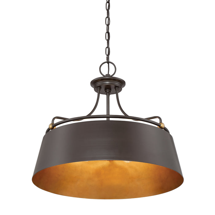 Quoizel FV2824WT Four Light Pendant, Western Bronze