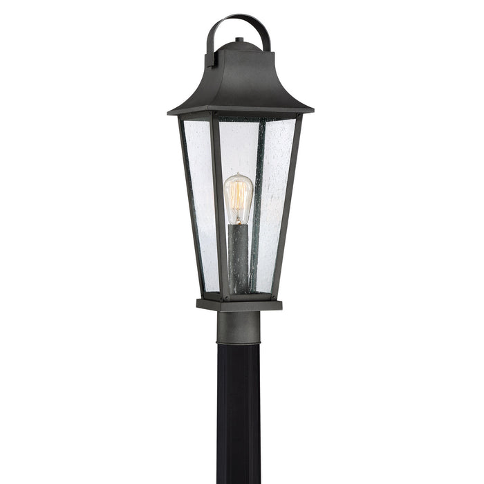 Quoizel GLV9008MB One Light Outdoor Post Mount, Mottled Black