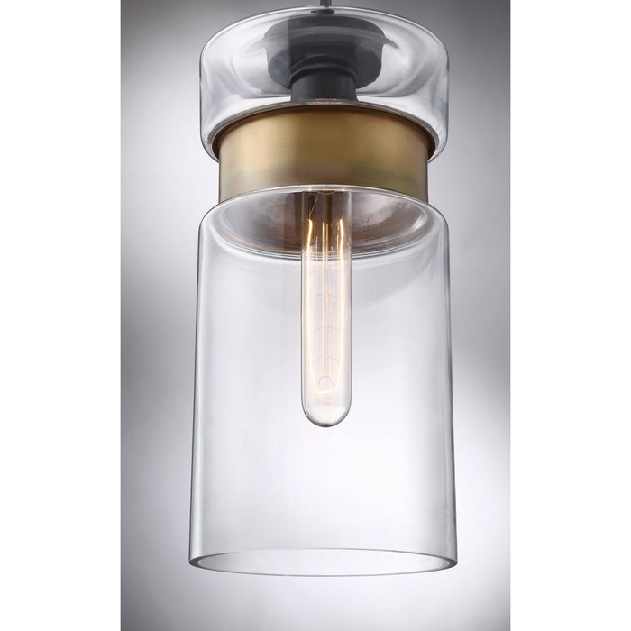 Quoizel GTG1506K One Light Mini Pendant, Mystic Black