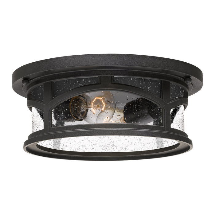 Quoizel MBH1613K Two Light Outdoor Flush Mount, Mystic Black