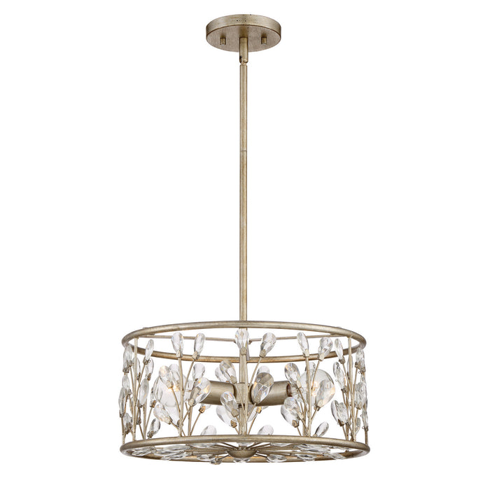 Quoizel MDL1716VG Three Light Semi-Flush Mount, Vintage Gold