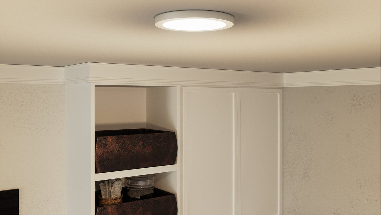 Quoizel OST1708W LED Flush Mount, Matte White