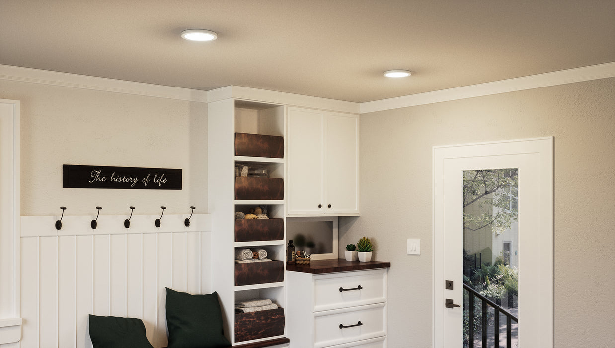 Quoizel OST1708W LED Flush Mount, Matte White