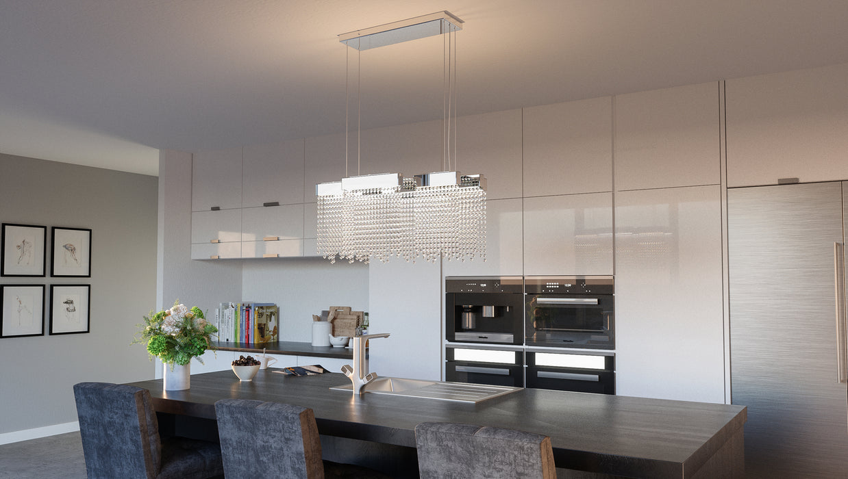 Quoizel PCCL1033PK LED Island Chandelier, Polished Nickel