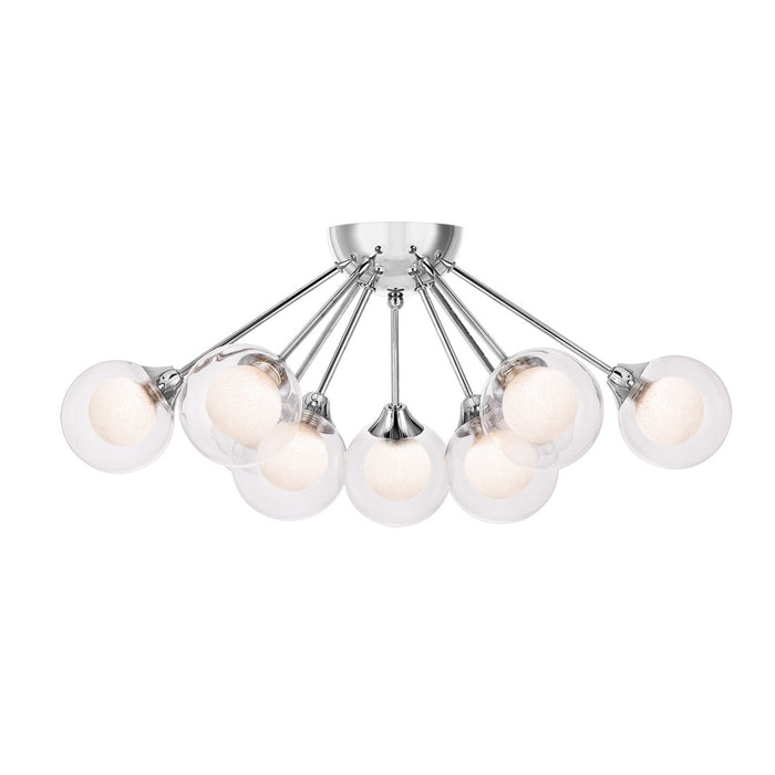 Quoizel PCSB1722C Nine Light Semi Flush Mount, Polished Chrome