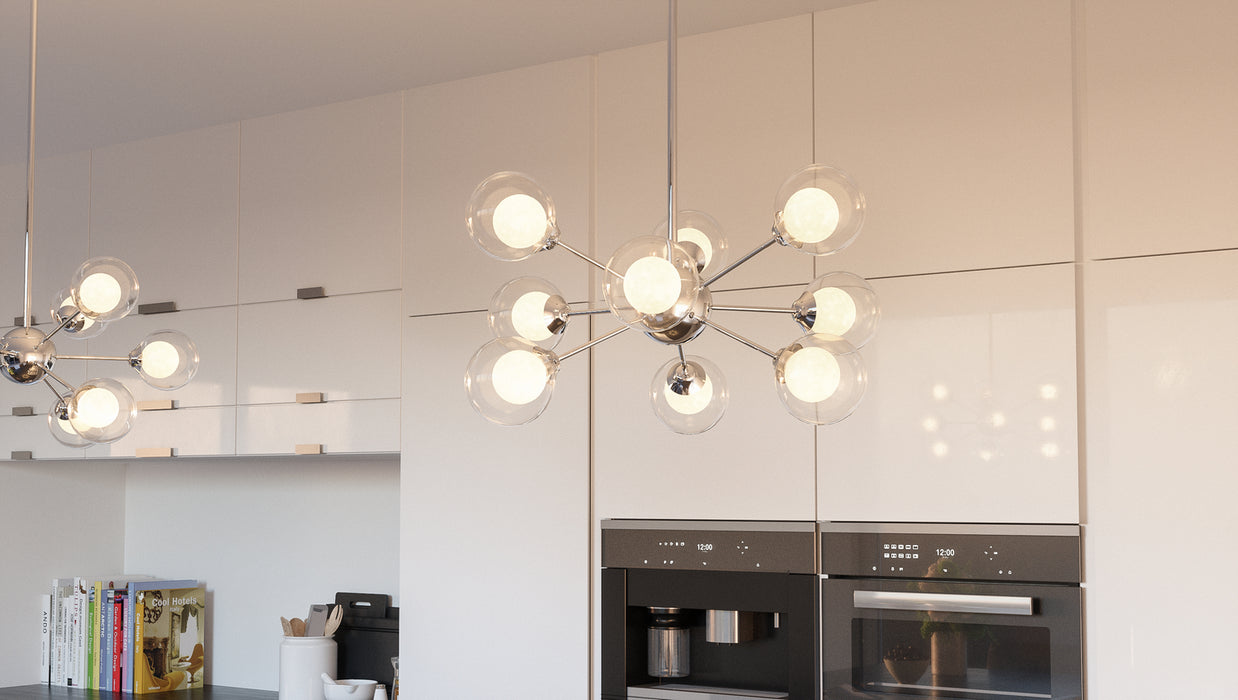 Quoizel PCSB5009C Nine Light Chandelier, Polished Chrome